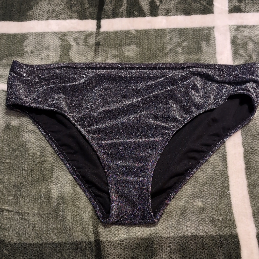 Wild Fable Glittery Dark Bikini Bottom